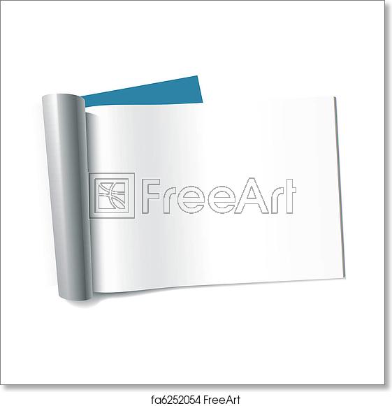 561x581 Free Art Print Of Blank Magazine Page Vector Illustration