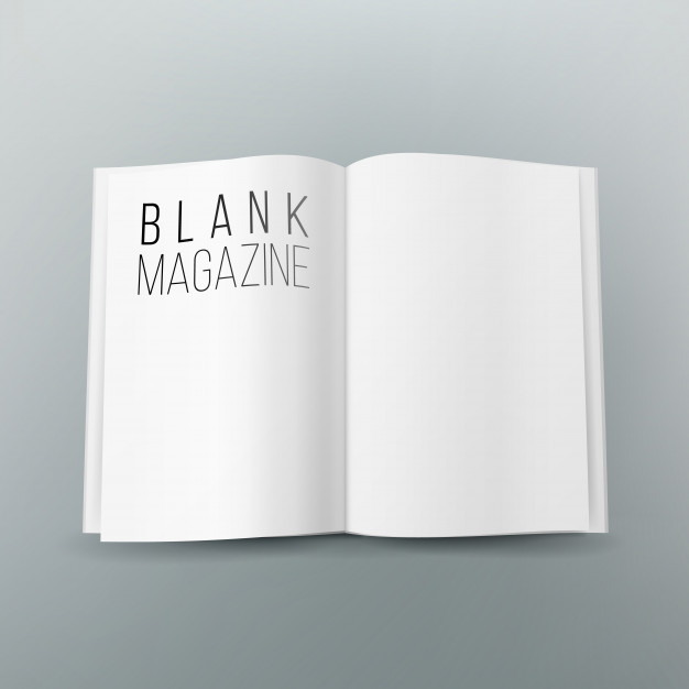 626x626 Open Magazine Spread Blank Vector Vector Premium Download