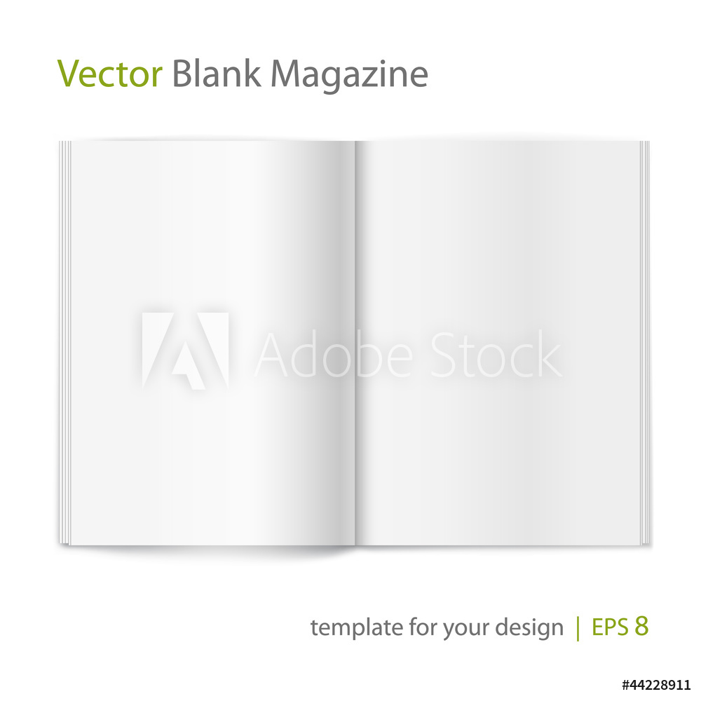 1000x1000 Photo Art Print Vector Blank Magazine Spread On White Background