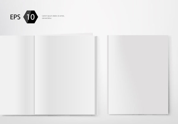600x418 Set Of Album And Magazine Template Blank