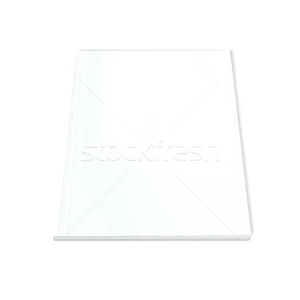 600x600 Vector Blank Open Magazine Template On White Background Vector