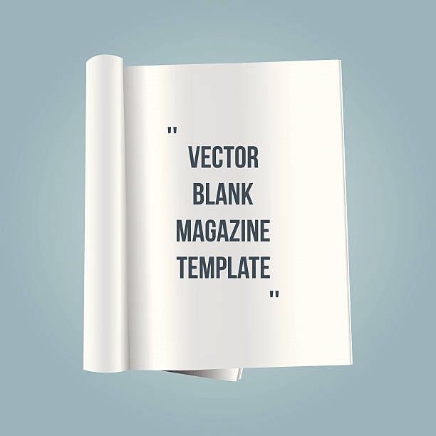 612x612 Vector Blank Magazine Template In Magazine Template