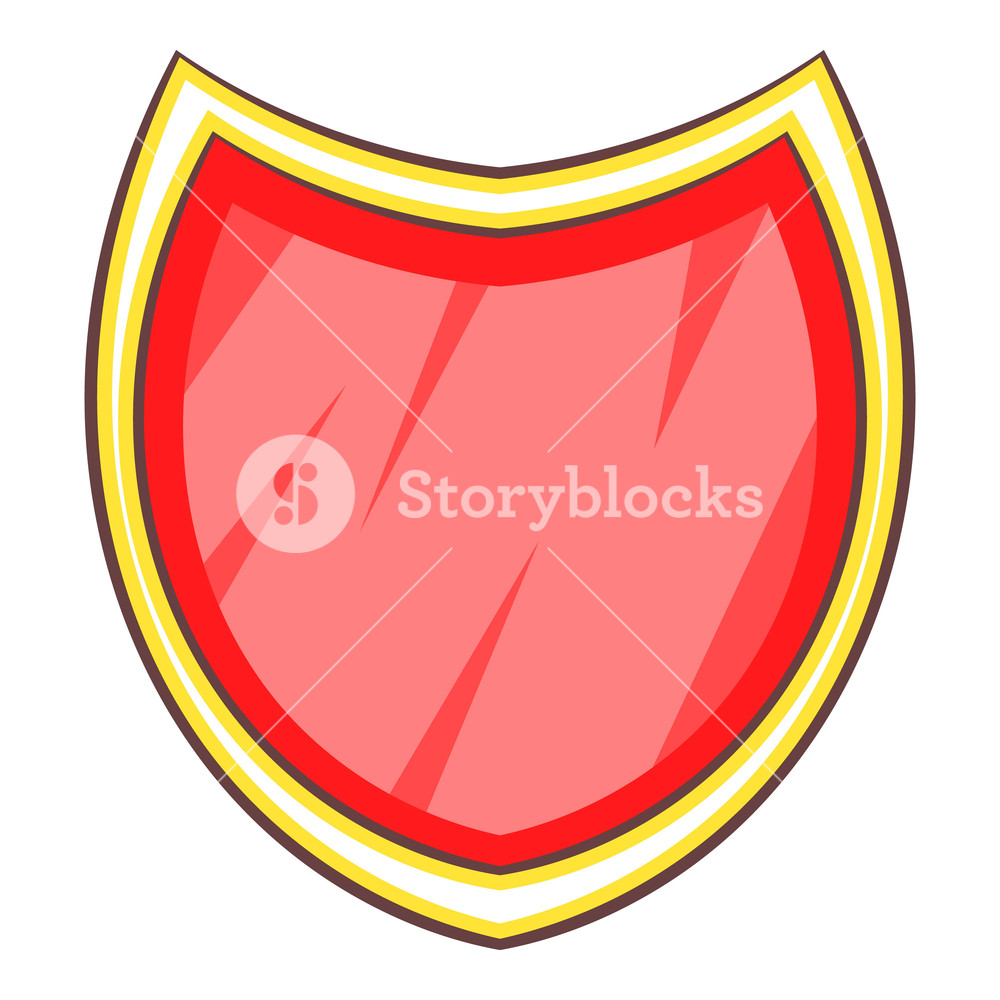 1000x1000 Blank Safety Shield Icon Cartoon Illustration Of Blank Safety