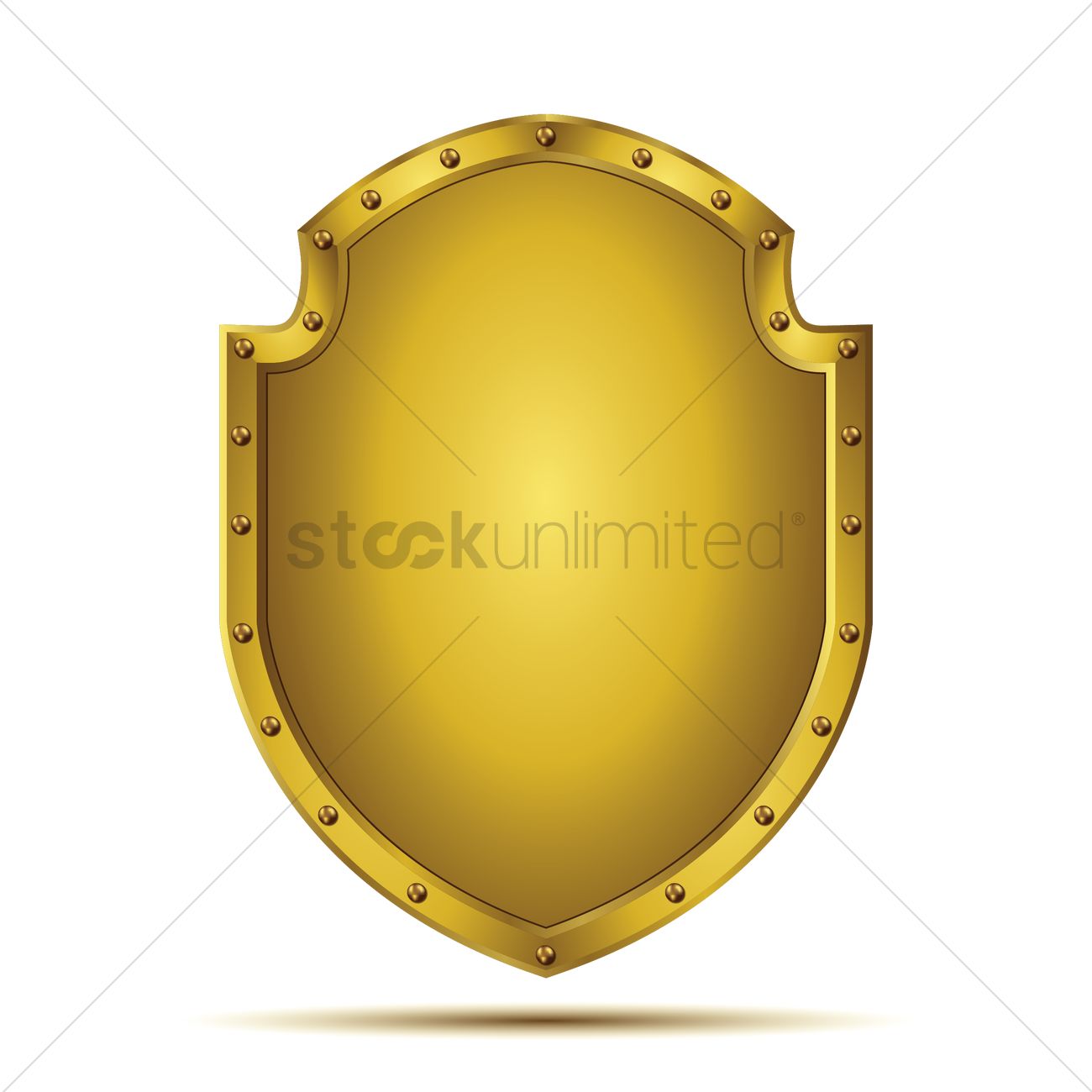 1300x1300 Blank Shield Vector Image