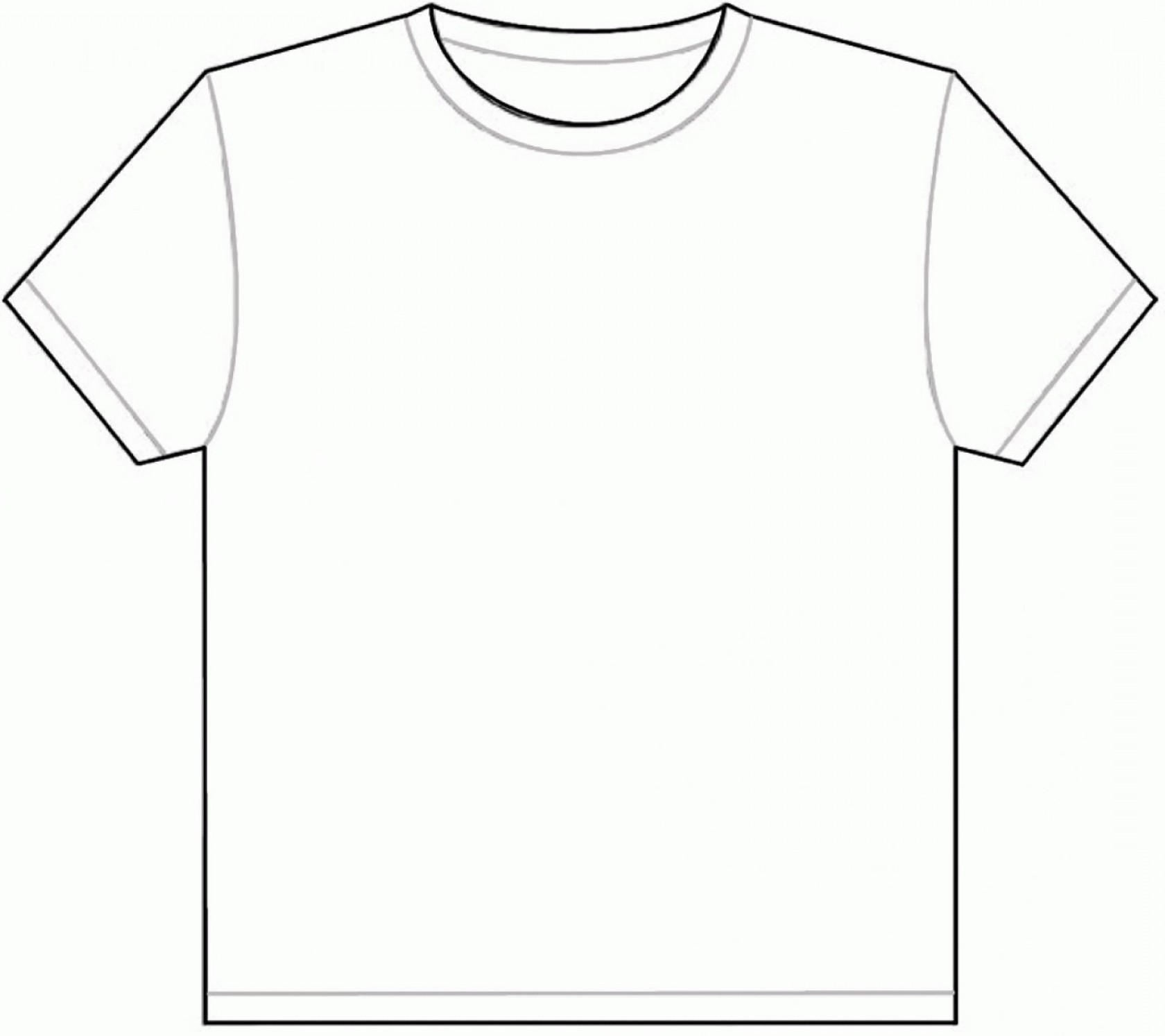 Printable Blank Tshirt Template – Card Template