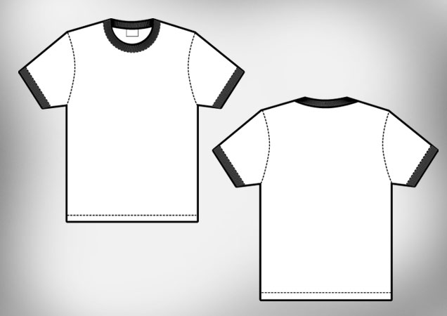 636x450 Ringer Men's T Shirt Template Free Download T Shirt Template