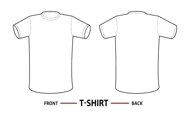 800x505 Blank Tee Shirt Design Template