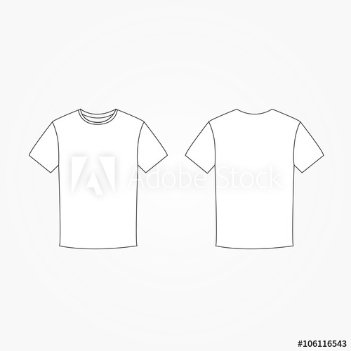 Blank T Shirt Template Vector at Vectorified.com | Collection of Blank ...