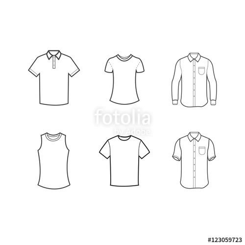 Blank T Shirt Template Vector at Vectorified.com | Collection of Blank ...