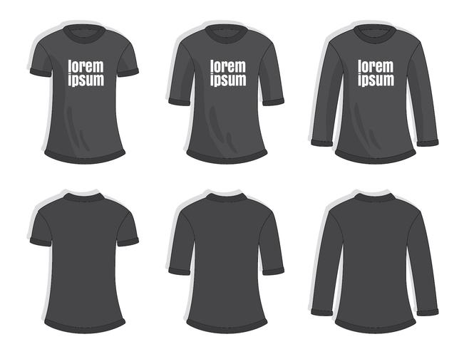 665x490 Charcoal Blank T Shirt Template Vector