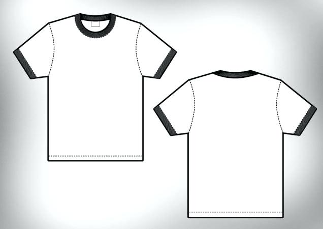 636x450 T Shirt Vector Template Illustrator