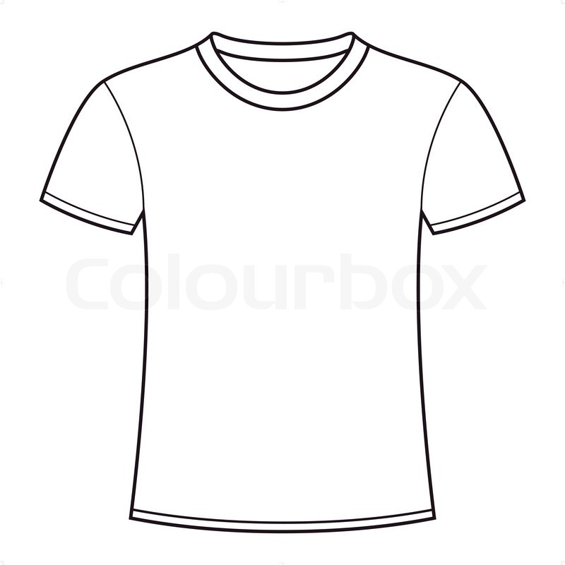800x800 Blank White T Shirt Template Stock Vector Colourbox