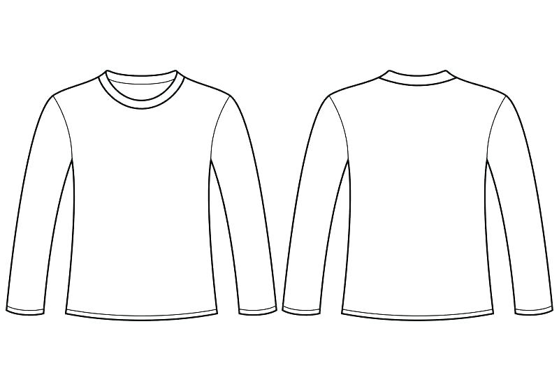 800x560 Printable Blank Tshirt Template