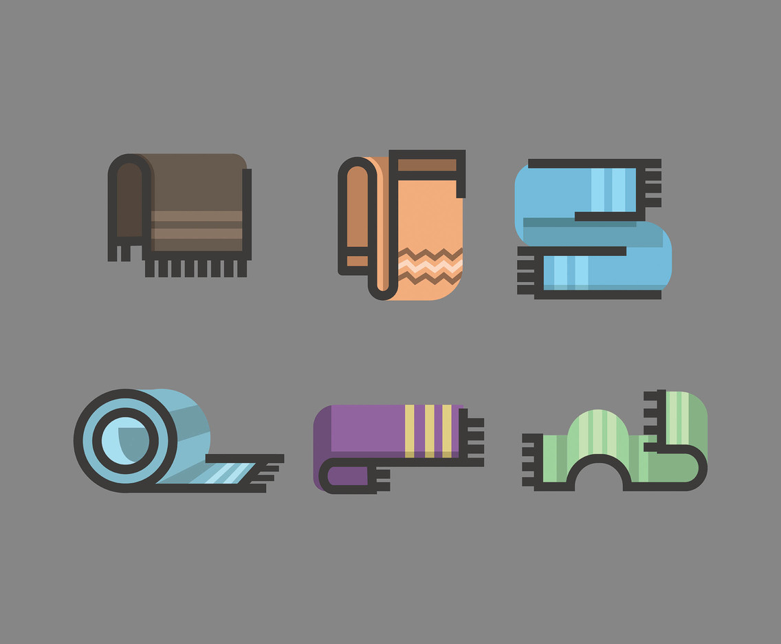 1136x936 Blanket Vector In Thick Line Vector Art Graphics