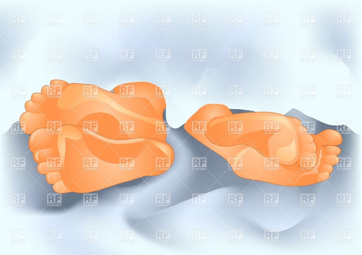 1200x847 Men's And Women's Feet Under The Blanket Vector Image Of People