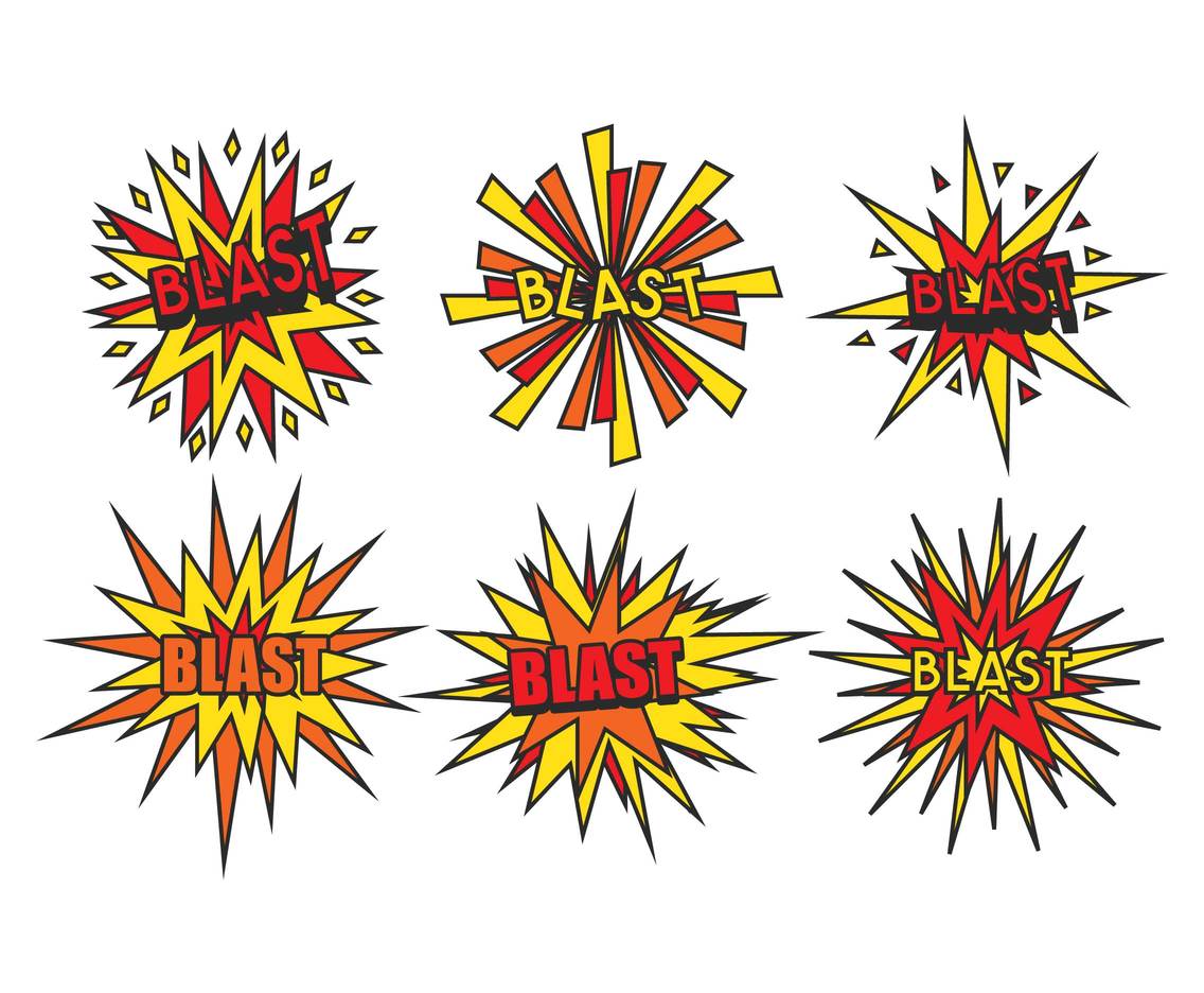 1136x936 Blast Vector Set Vector Art Graphics