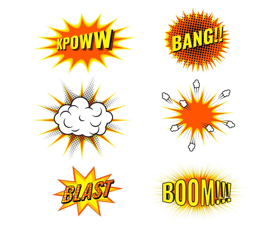1136x936 Comical Blast Vector Vector Art Graphics