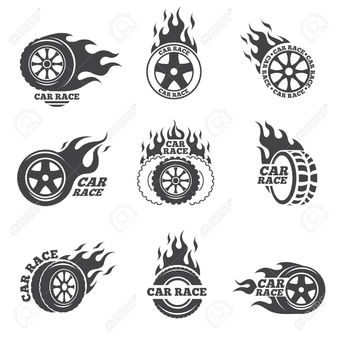 1300x1300 Stock Vector Car Illustration Wheel Logo, Smoke Logo, Fire Vector