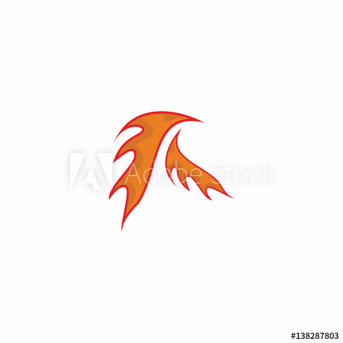 500x500 Blaze Bird Abstract Logo Vector