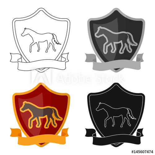 500x500 Equestrian Blaze Icon In Cartoon Style Isolated On White