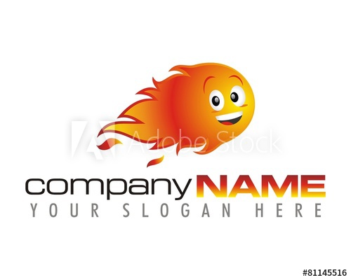 500x400 Fire Flame Blaze Heat Hot Burn Warm Character Logo Vector