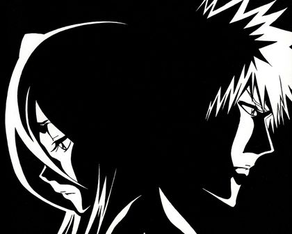 Black And White Bleach Kurosaki Ichigo Vector Kuchiki Rukia Anime 420x336 Black And White Bleach Kurosaki Ichigo Vector Kuchiki Rukia Anime