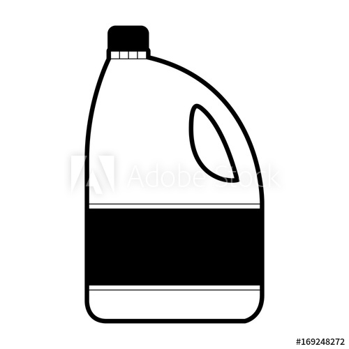Black Sections Silhouette Of Bleach Clothes Bottle 500x500 Black Sections Silhouette Of Bleach Clothes Bottle