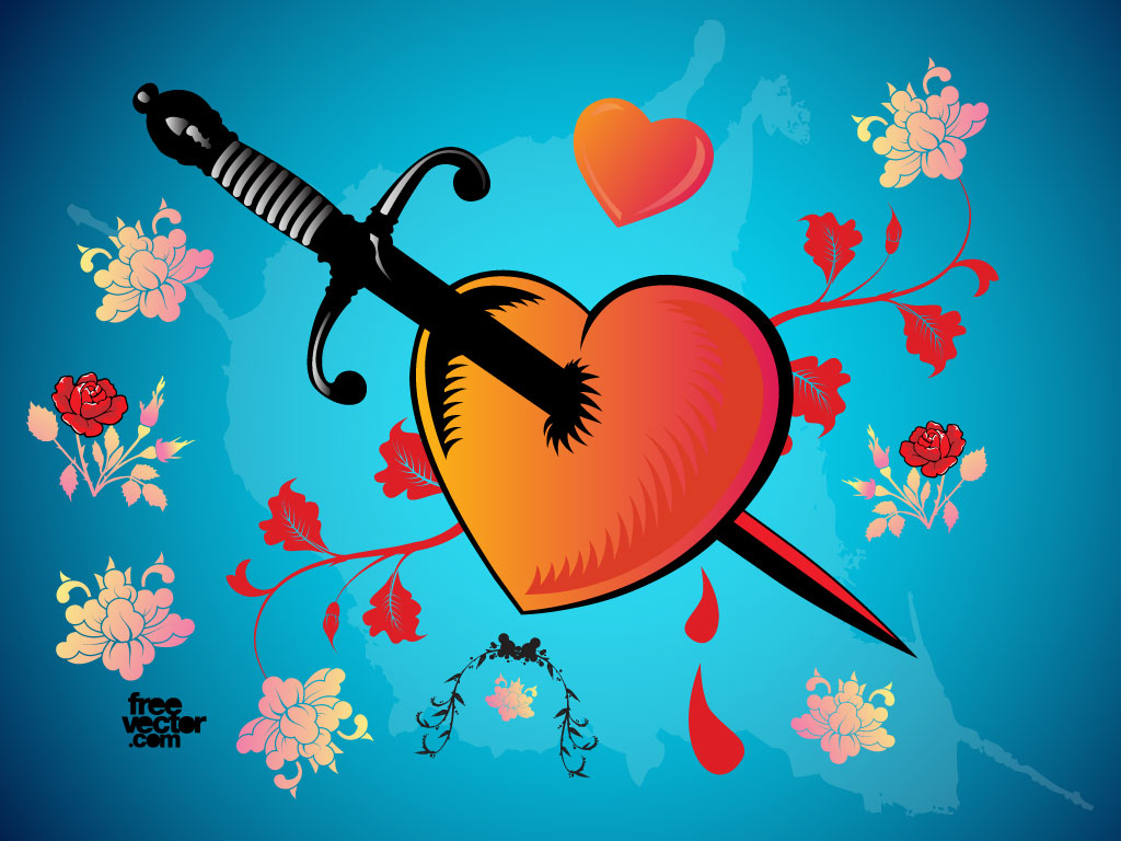 1024x768 Bleeding Heart Design