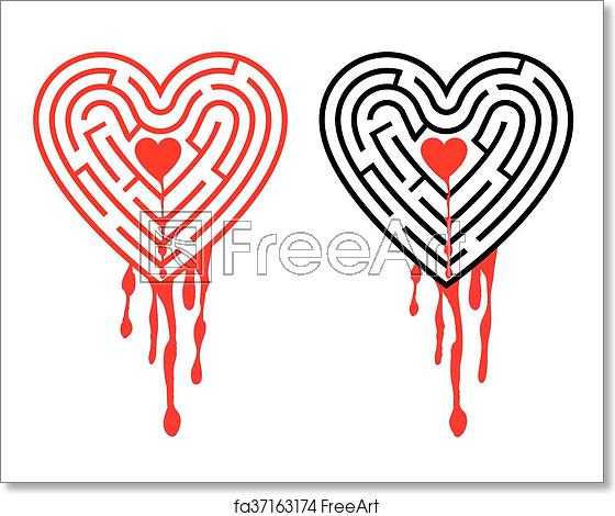 560x470 Free Art Print Of Bleeding Heart The Labyrinth In The Shape