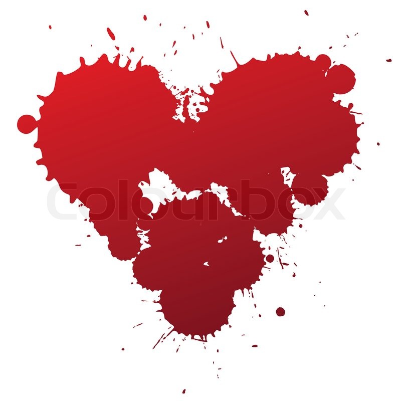 800x800 Red Splash Heart Vector Image Stock Vector Colourbox