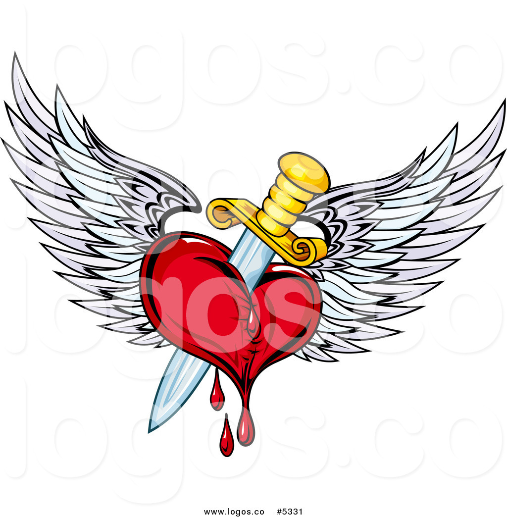 1024x1044 Royalty Free Vector Of A Logo Of A Dagger Through A Bleeding Heart