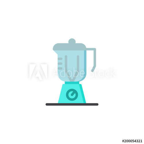 Kitchen Blender With Glass Container Flat Icon, Vector Sign 500x500 Kitchen Blender With Glass Container Flat Icon, Vector Sign
