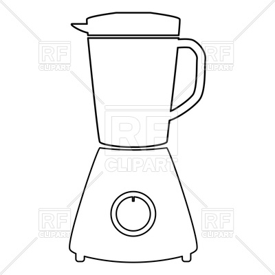 400x400 Blender Outline On White Background Vector Image Of Objects