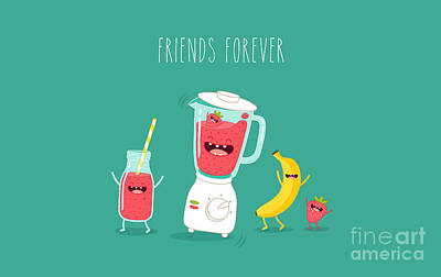 400x252 Blender Making Fruits Smoothie Vector Digital Art