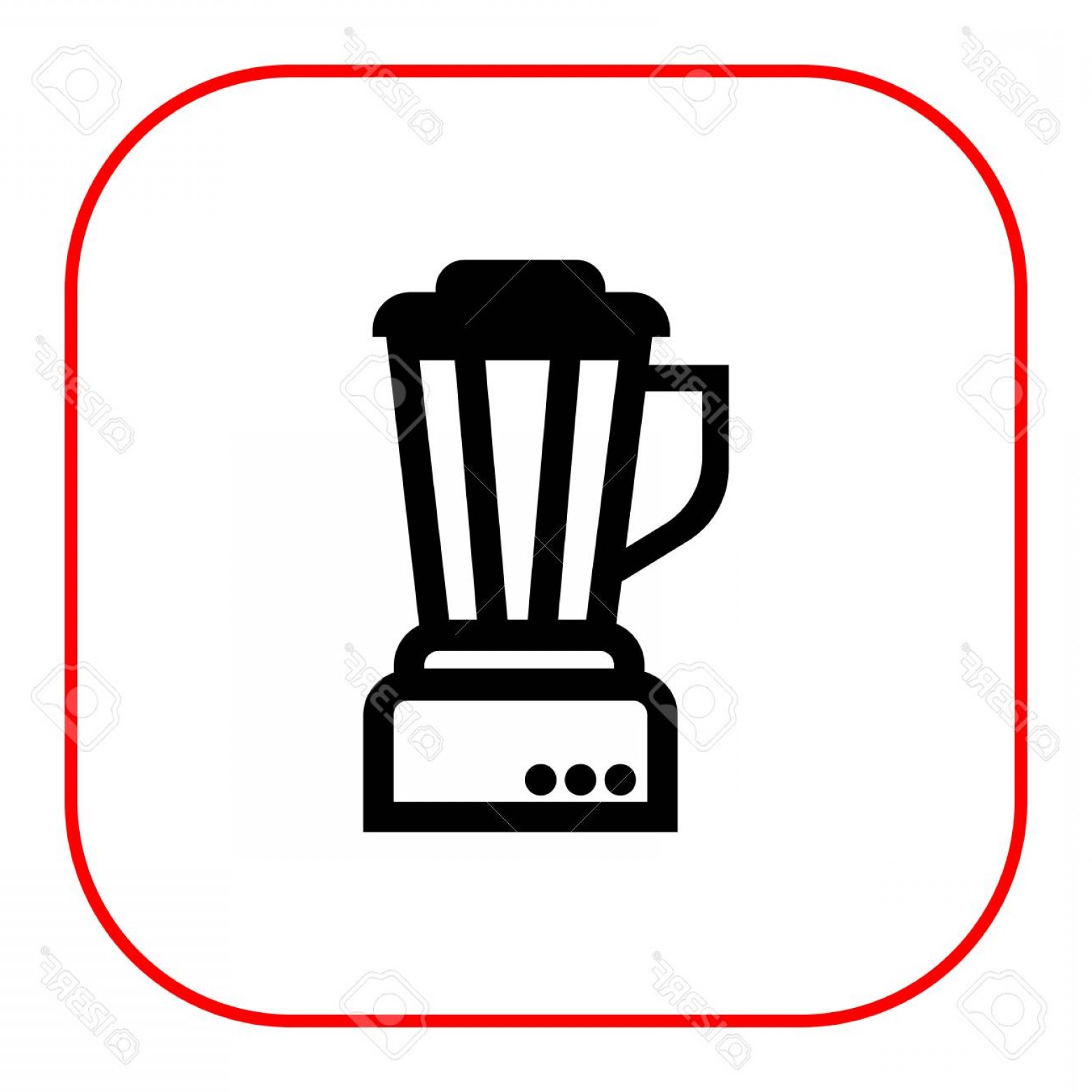 1560x1560 Photostock Vector Vector Icon Of Empty Kitchen Blender Silhouette