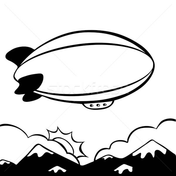 600x600 Blimp Vector Illustration John Takai