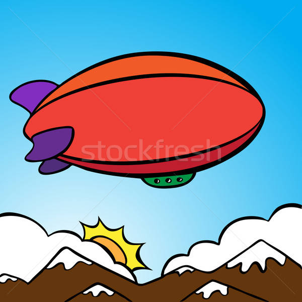 600x600 Blimp Vector Illustration John Takai