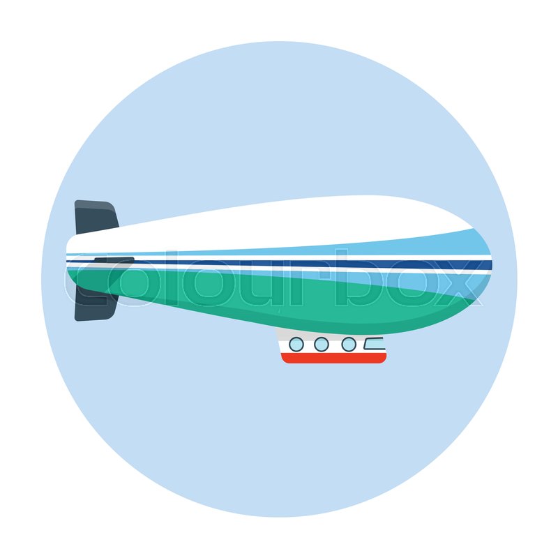 800x800 Blimparrage Balloonairship Icon Stock Vector Colourbox