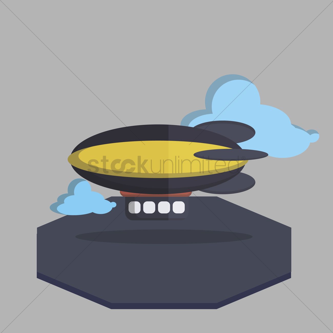 1300x1300 Free Vector Of Blimp Vector Image
