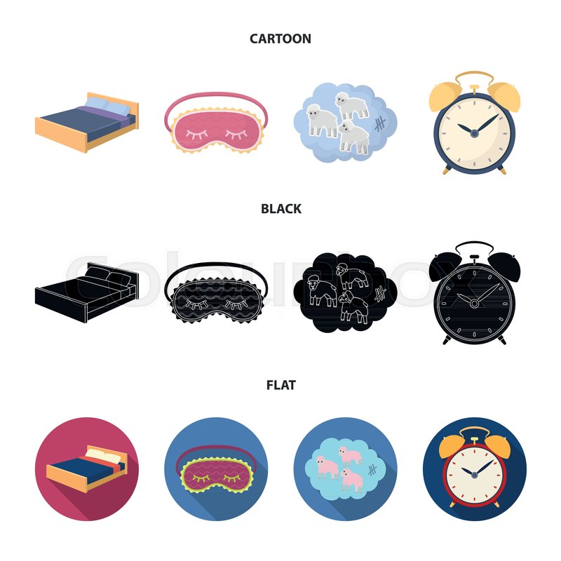 800x800 A Bed, A Blindfold, Counting Rams, An Stock Vector Colourbox