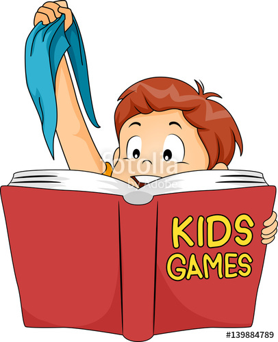 406x500 Kid Boy Book Games Blindfold Stock Image And Royalty Free Vector
