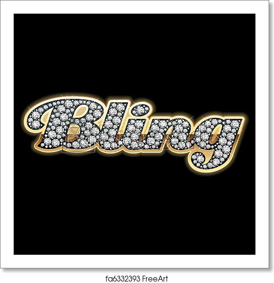 561x581 Free Art Print Of Bling Bling Diamonds Detailed Vector