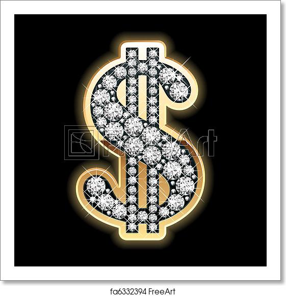 Free Art Print Of Bling Bling Dollar Symbol Detailed Vector 561x581 Free Art Print Of Bling Bling Dollar Symbol Detailed Vector