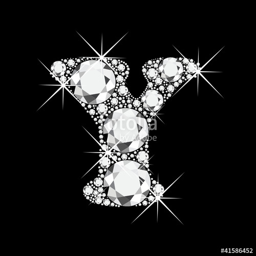 Y Letter With Diamonds Bling Bling Vector Stock Image And Royalty 500x500 Y Letter With Diamonds Bling Bling Vector Stock Image And Royalty
