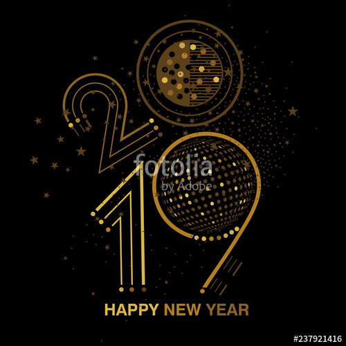 Black And Gold New Year Bling Design With Disco Ball 500x500 Black And Gold New Year Bling Design With Disco Ball