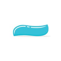 200x200 Blue Toothpaste Drop Vector Illustration, Gel Blob, Cream Stock