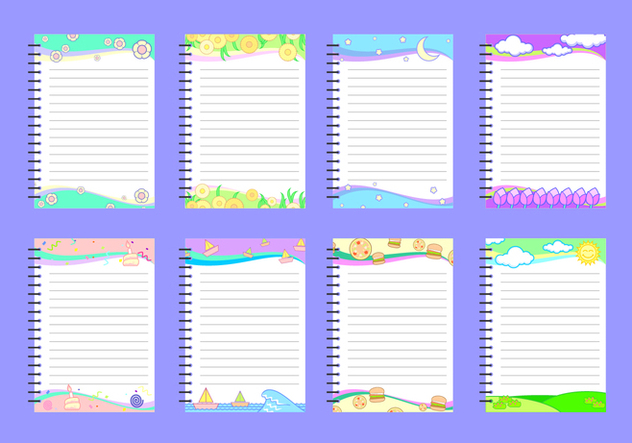 632x443 Cute Block Notes Free Vector Free Vector Download Cannypic