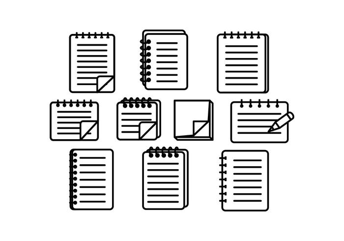700x490 Notebook And Block Notes Vector