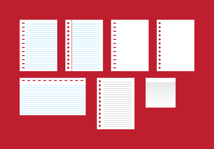 700x490 Paper Block Notes Vector