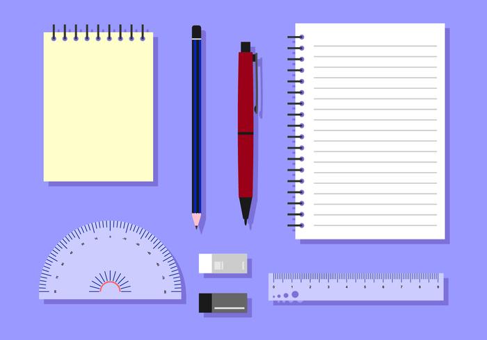 700x490 Stationary Block Notes Vector